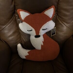 Fox Decorative Pillow By Eerie Essentials Orange &‎ White 22x16 Cottage Core NWT